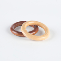Color Wooden Rings Smooth Unfinished Wood Circles for Craft DIY Macrame Pendant Connectors Classic Jewelry Making