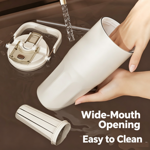 800ml Modern Ceramic Coated Vacuum Insulated Travel Tumbler Lid Handle Eco-Friendly Portable Business Gifts Water Bottle Custom - Product Image 3
