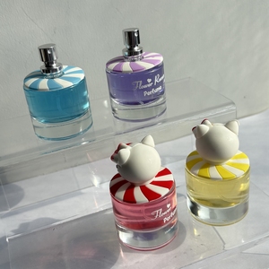 Hot Selling Kitty cat Shape Glass Bottle Fragrant Children & Baby's Cute Private Label Cologne Spray <b>Perfume</b> for Kids - Product Image 1