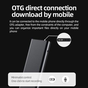 NUEVA etiqueta en el pecho Take Cover OTG Conferencias Reuniones Sonido de audio portátil Grabadora de voz MP3 digital inteligente profesional - Product Image 4