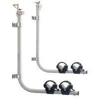 Support de vélo extérieur en aluminium OEM pour caravane, finition oxydée argentée, capacité de charge 50 LBS, support de rangement pour vélos