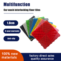 Dalles de garage modulaires 3D personnalisées pour lavage de voitures, en plastique coloré épais et robuste, à emboîtement rapide, avec design graphique de détails de ventilation résistant à l'usure