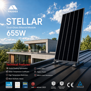 Paneles <span class=keywords><strong>Solares</strong></span> Plegables NADDEX de 655W con 23.8% de Eficiencia, 2384x1303mm, para Revestimiento Interior/Exterior - Product Image 1