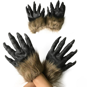 Guantes de Látex con Garras Peludas de <span class=keywords><strong>Hombre</strong></span> <span class=keywords><strong>Lobo</strong></span> para Halloween, Disfraz para Cosplay, Fiesta Espeluznante, Juego de Roles, Manos de Monstruo para Mascarada - Product Image 6