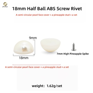 विभिन्न आकार और रंग आधा गेंद एब्स डिय परिधान चमड़े के शिल्प बेल्ट वॉलेट बैग सजावट हार्डवेयर के लिए - Product Image 5