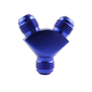 Conector en T Tipo Y de Aleación de Aluminio AN6 AN8 AN10 para Tubería de Aceite de Coche, Conectores Azules para Automóviles - Product Image 1