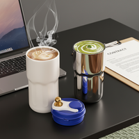 Mug de voyage en acier inoxydable de haute qualité 420 ml Deux styles (option d'affichage de la température) Isolation thermique de 6 à 12 heures Tasse isotherme