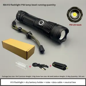 Mini linterna láser recargable táctica para exteriores, luz LED fuerte, brillo explosivo, larga resistencia, multifuncional - Product Image 5