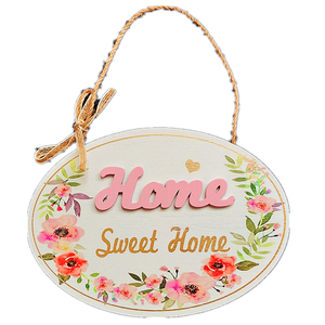 European Style Wooden Doorplate Wood <strong>Welcome</strong> Sign <strong>Board</strong> for Front Door Home Decoration - Product Image 3