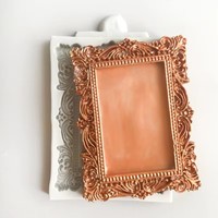 Moule en Silicone Cadre Photo Vintage 3D pour Décoration de Gâteaux et Pâtisserie
