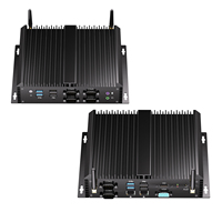 PC Industrial Linux Intel I5-7200U, Mini PC Industrial Integrado sin Ventilador, 6 COM, DDR4 32GB, Salida HDMI VGA