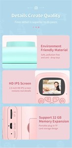 Kinder-Digitalkamera mit individuellem Logo, USB-Schnittstelle, druckbarem und fotografisch nutzbarem Sofortbild-Fotodrucker, Papier-Fotodrucker-Kamera - Product Image 6