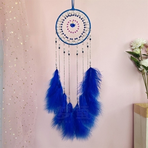 रंगीन बेडेड ड्रीम कैचर हाई-एंड लाइट लक्जरी स्टोर नेट पेंडेंट स्टार के आकार की पवन चिमनी घर की सजावट के लिए - Product Image 5