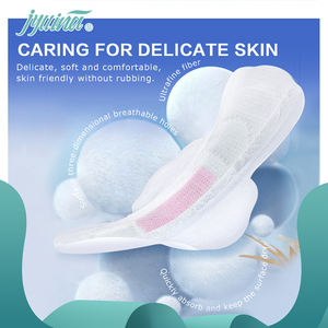 Servilleta sanitaria <span class=keywords><strong>menstrual</strong></span> de algodón orgánico de alta calidad, almohadillas femeninas transpirables con anión, comodidad óptima, forma alada, venta al por mayor - Product Image 2