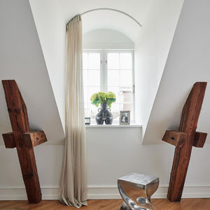 Rideaux en lin et tulle de luxe personnalisables, tissu translucide pour habillage de fenêtres, fonctions occultantes, pour la maison et le salon - Product Image 1