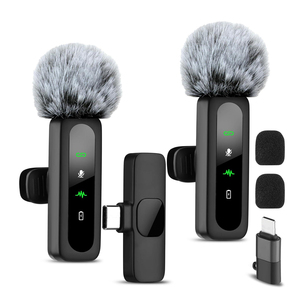 Mini microphone sans fil pour iPhone - Microphone cravate à réduction de bruit pour iPad, Android, mini microphone à clip, idéal pour Vlog <span class=keywords><strong>Tiktok</strong></span> - Product Image 1