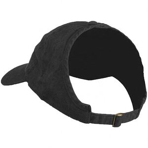 Casquette de baseball personnalisée en coton lavé pour femme, avec ouverture pour queue de cheval, noire - Product Image 1