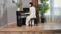 Digitalpiano mit 88 gewichteten Tasten, Hammermechanik, Kunststoffgehäuse, 200 Rhythmen & Klängen, integriertem Lautsprecher für Erwachsene