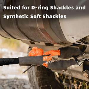 Corde de récupération cinétique, 48000 lb (1po x 30ft noir) Extreme Duty 30% élasticité énergie Snatch Strap pour véhicule tout-terrain <span class=keywords><strong>4x4</strong></span> - Product Image 4