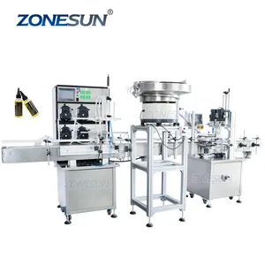 ZONESUN 12L Automatic 4 Heads Peristaltic Pump Lubricants High Density Liquid Pet Bottle Filling And Capping Machine Line Price