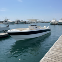 Bateau de pêche de loisir à coque en fibre de verre SG950 Deep V haute performance de 9,5 m avec console centrale