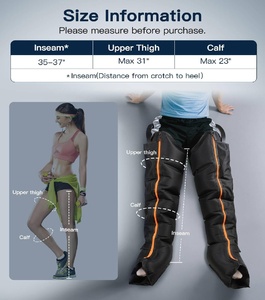 Masajeador de compresión para piernas de grado médico HealthPal |   Función de Calefacción y Memoria |   Para Clínicas de Rehabilitación - Product Image 3