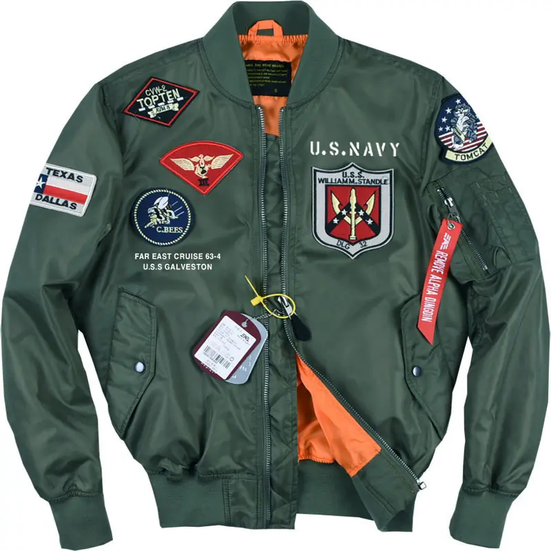men's cotton jacket short winter jacket cross-border tradefashion pilot baseball jacket