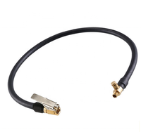 Adaptateur de valve de pompe à air pour gonflage de pneus de vélo, moto et voiture, avec tuyau allongé et embout pour valve filetée