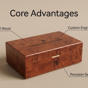 Caja de Regalo de Madera Rectangular, Madera Natural Hecha a Mano, Embalaje General para Uso Artesanal - Product Image 4