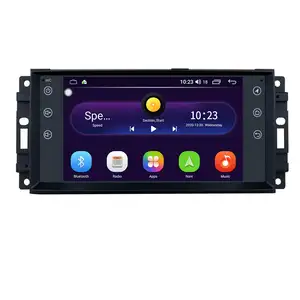 מסך מגע 2+32G carplay אנדרואיד ניווט לרכב GPS מערכת מיקום גלובלית לג'יפ רנגלר 2010 2012