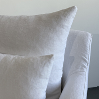Fauteuil en lin blanc avec base à jupe, design moderne personnalisable, chaise d'appoint pour salon, atelier et école