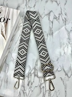 Tas tangan tali tas bahu Jacquard Fashion dompet selempang dapat disesuaikan tali bahu pengganti pola kustom untuk tas