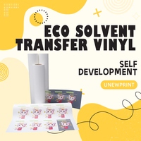 UNEWPRINT Lot de 4 rouleaux de film vinyle flexible d'impression éco-solvant PU HTV de 50 cm x 30 m