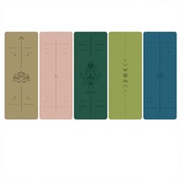 Neue Verbesserte Hochdichte Matte PU-Gummi Yogamatte Verschleißfest und Kratzfest 183cm Länge 5mm Dicke