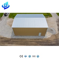 Edificio de almacenamiento de garaje de almacén de estructura de acero prefabricada pequeña moderna para Taller de patio trasero granero de marco de metal para uso privado