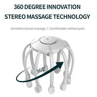 Machine électrique de Massage de la tête en Silicone, vibrant, 360 degrés, 10, soulagement du Stress des doigts, masseur intelligent du cuir chevelu, tête de poulpe