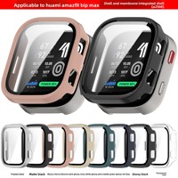 Étui de protection complet pour montre connectée avec protection d'écran en verre trempé pour Amazfit Huami Bip Max A2568