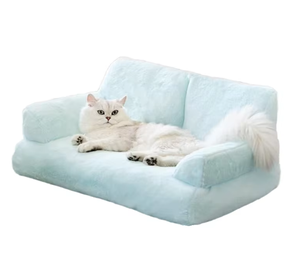 Canapé-lit en <span class=keywords><strong>peluche</strong></span> pour animaux de compagnie, lavable, pour chat et chien, chaud et respirant pour l'hiver, coussin antidérapant pour animaux avec housse amovible - Product Image 1