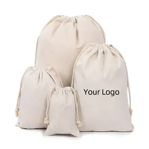 Hot Sale Custom Printed Multi Size Promotion Price Organic Cotton Drawstring <b>Bag</b> - Product Image 1