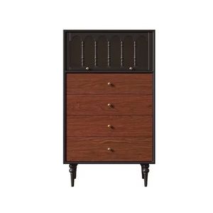 Cómoda retro francesa de madera maciza de palisandro 70x40x120 para almacenamiento en dormitorio, sala de estar, uso doméstico, aparador - Product Image 5