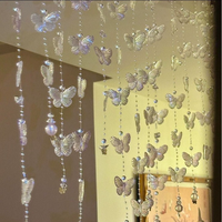 Fille Vent-Papillon-Noeud Rideau pour Chambre Salon Fenêtre Décorations Parties-Cross-Border Papillon Perle Fleur