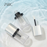 Tube de brillant à lèvres mini format poche 5 ml avec bouchon, flacon transparent pour teinte à lèvres, tube de rouge à lèvres liquide ovale plat personnalisable avec logo et couleur