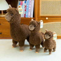 Peluche Alpaga à Articulations Mobiles en Gros, Jouet en Peluche Llama, Poupée Animale Rembourrée, Cadeau Apaisant pour le Sommeil et le Soutien Émotionnel
