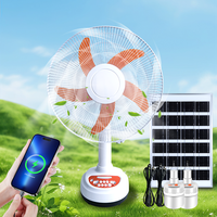 Ventilateur solaire AC/DC 12 TA12 avec batterie au plomb 6V4.5Ah, 3 vitesses de vent, oscillation mécanique, LED, banque d'alimentation USB, recharge solaire