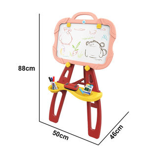 Papan gambar belajar <span class=keywords><strong>2</strong></span> in 1 anak-anak grosir kuda-kuda dua sisi berdiri papan gambar mainan - Product Image 3
