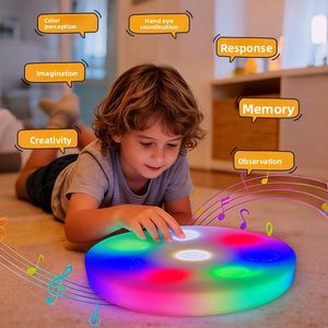 โคมไฟติดผนังทรงกลมพร้อมฟังก์ชั่นดนตรี ระบบสัมผัส LED ของเล่นเสริมพัฒนาการสำหรับเด็กเล็ก - Product Image 4