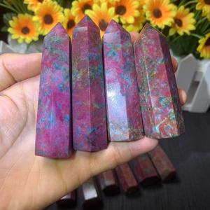 New Arrival Nature Pha Lê Chất lượng cao <span class=keywords><strong>Ruby</strong></span> và Kyanite <span class=keywords><strong>Ruby</strong></span> trong fuchsite điểm tháp cho bán - Product Image 6