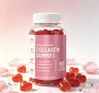 Gummies de collagène en gros avec biotine et vitamine C, 60 gummies pour femmes, favorisent la santé de la peau, des cheveux, des ongles et des articulations, complément beauté
