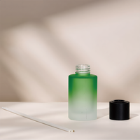 Bouteilles diffuseurs en verre dépoli dégradé personnalisées en usine, de 50 ml à 300 ml, pot d'aromathérapie, logo et couleur personnalisables