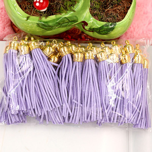 Pendentif porte-clés pour téléphone portable en velours style coréen avec pompon 8,5 cm, en cuir artificiel, artisanat manuel, accessoire de bijoux DIY, vente en gros - Product Image 4